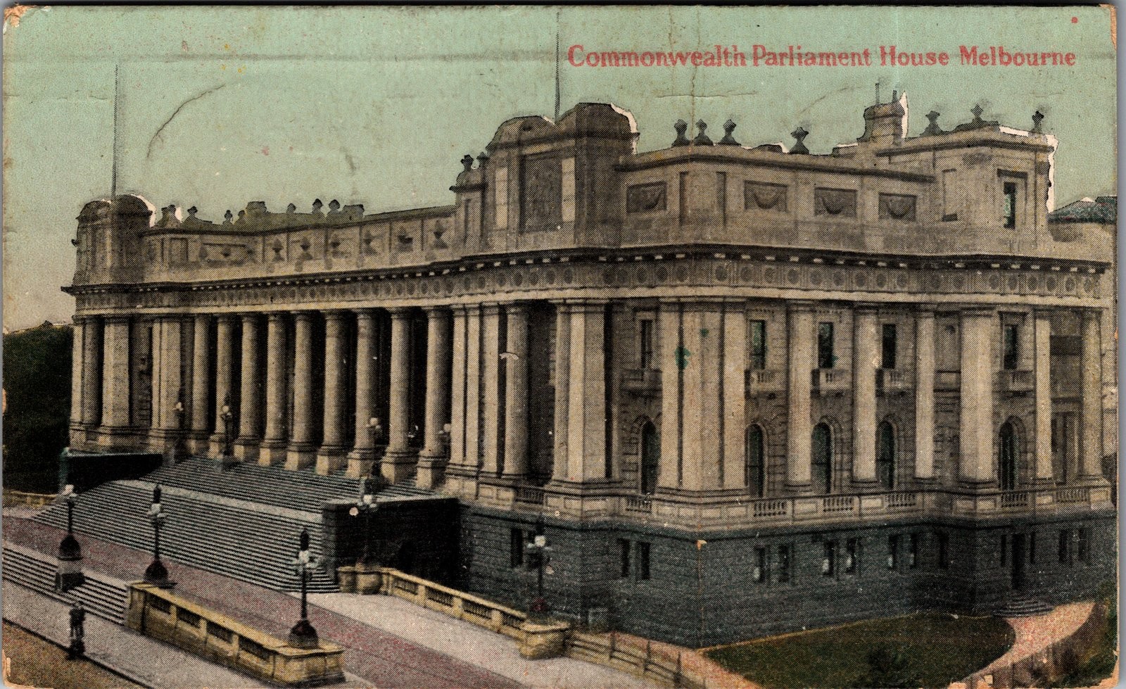 1935 Commonwealth Parliament House Melbourne Australia Postcard E.W. Cole 1935 Commonwealth Parliament House Melbourne Australia Postcard E.W. Cole