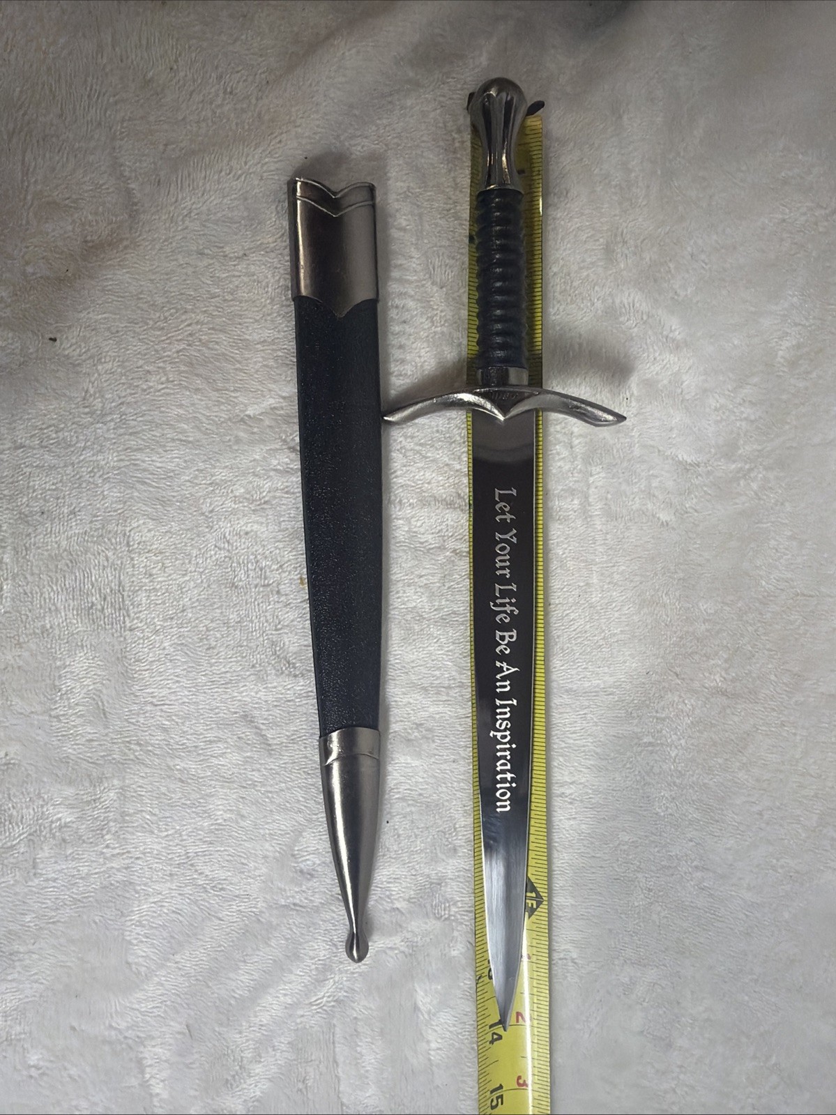 Let Your Life Be An Inspiration Dagger, 14 Inches Let Your Life Be An Inspiration Dagger, 14 Inches