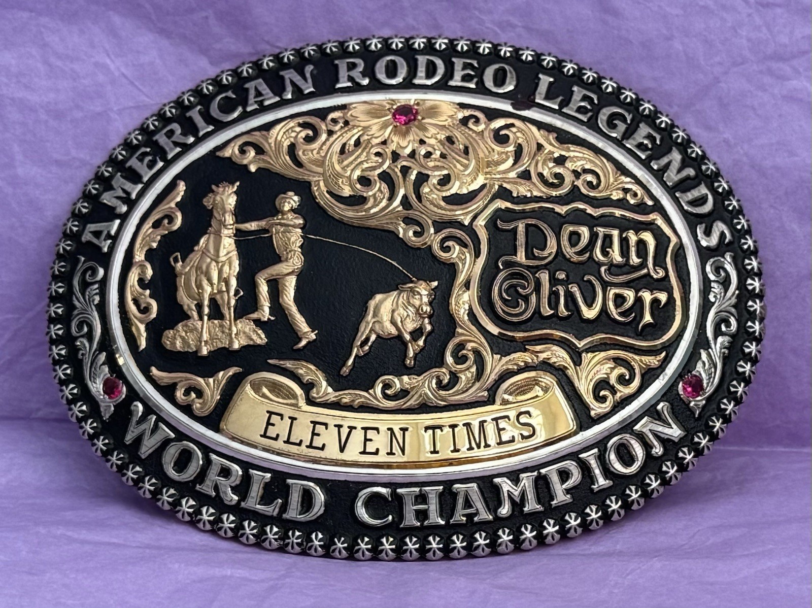 VINTAGE NOS NIB GIST RODEO LEGENDS 11X WORLD CHAMPION DEAN OLIVER BELT BUCKLE VINTAGE NOS NIB GIST RODEO LEGENDS 11X WORLD CHAMPION DEAN OLIVER BELT BUCKLE