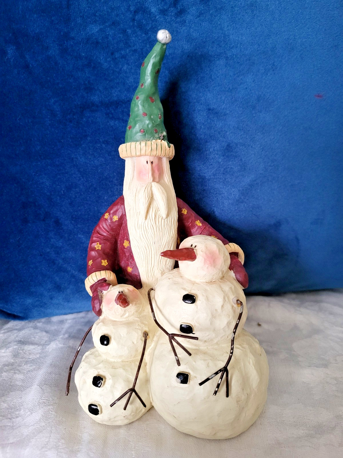 Honey and Me Santa with snowmen figurine primitive 2005 Honey and Me Santa with snowmen figurine primitive 2005