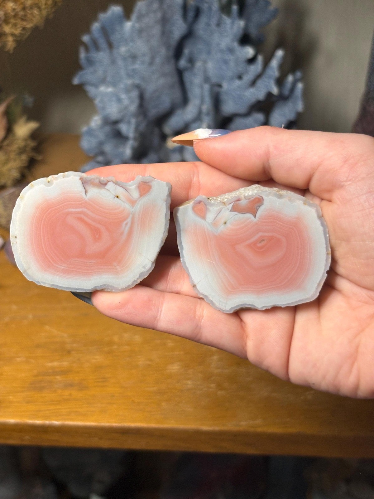 Queensland Creek Agate Pair • Natural Australian Banded Stone • Polished Agate Queensland Creek Agate Pair • Natural Australian Banded Stone • Polished Agate