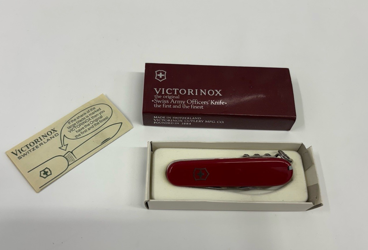 Vintage 1976-1986 Victorinox Spartan Swiss Army Knife Red 91mm New W/Box NOS MIB Vintage 1976-1986 Victorinox Spartan Swiss Army Knife Red 91mm New W/Box NOS MIB