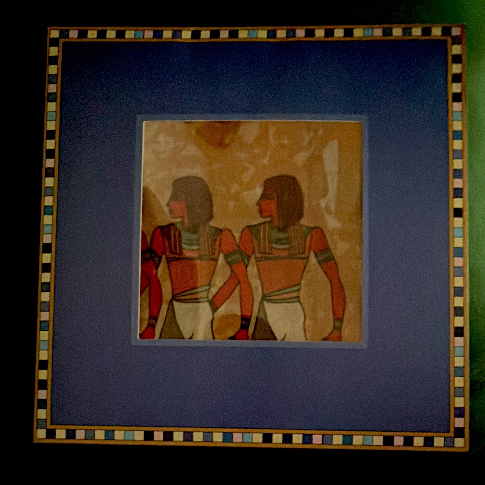 King Tut Immersive Egyptian Hieroglyphs Souvenir Scarf Blue/Orange Gift Box King Tut Immersive Egyptian Hieroglyphs Souvenir Scarf Blue/Orange Gift Box