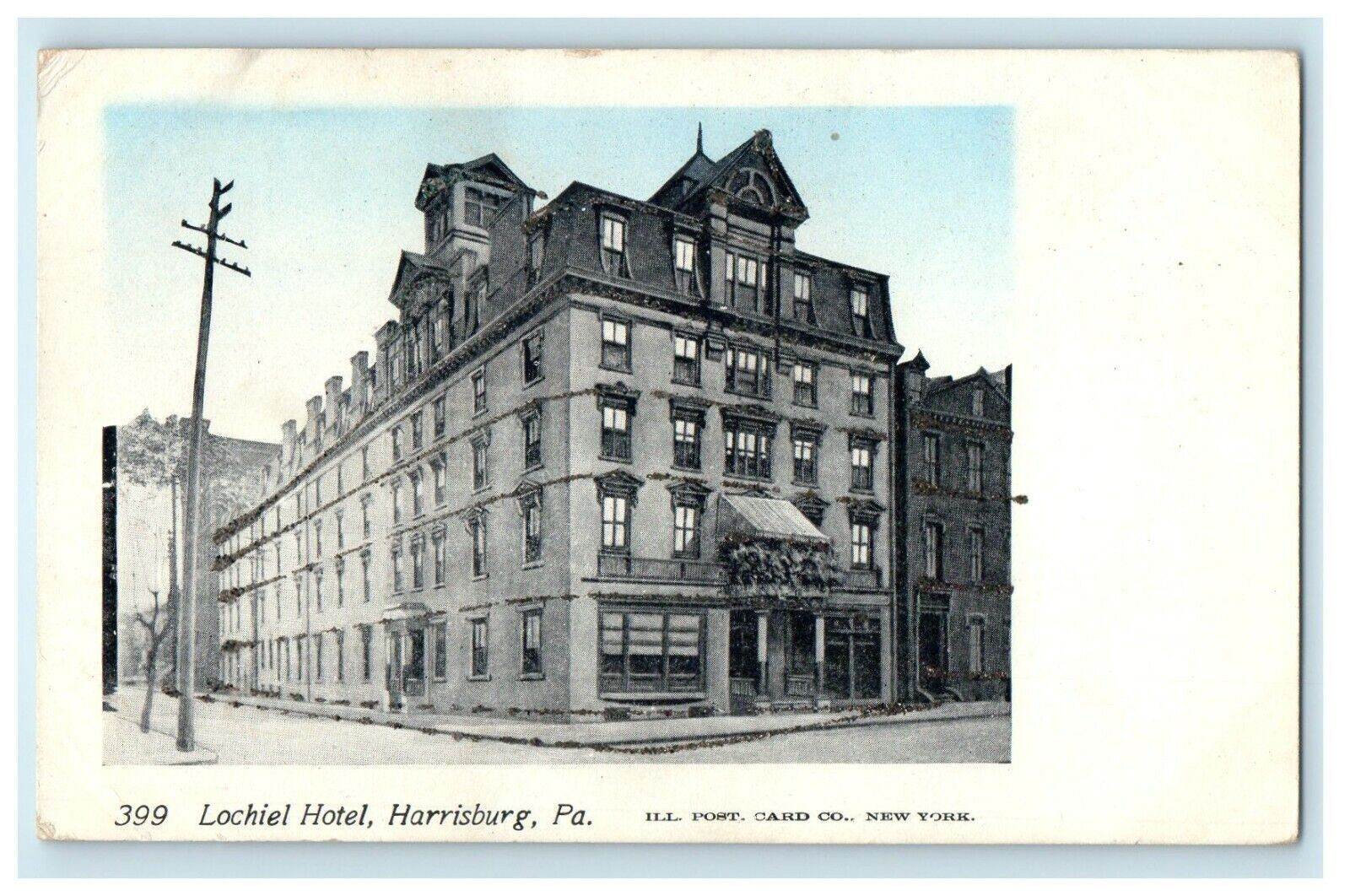 c1905 Lochiel Hotel Building Harrisburg Pennsylvania PA Undivided Back Postcard c1905 Lochiel Hotel Building Harrisburg Pennsylvania PA Undivided Back Postcard