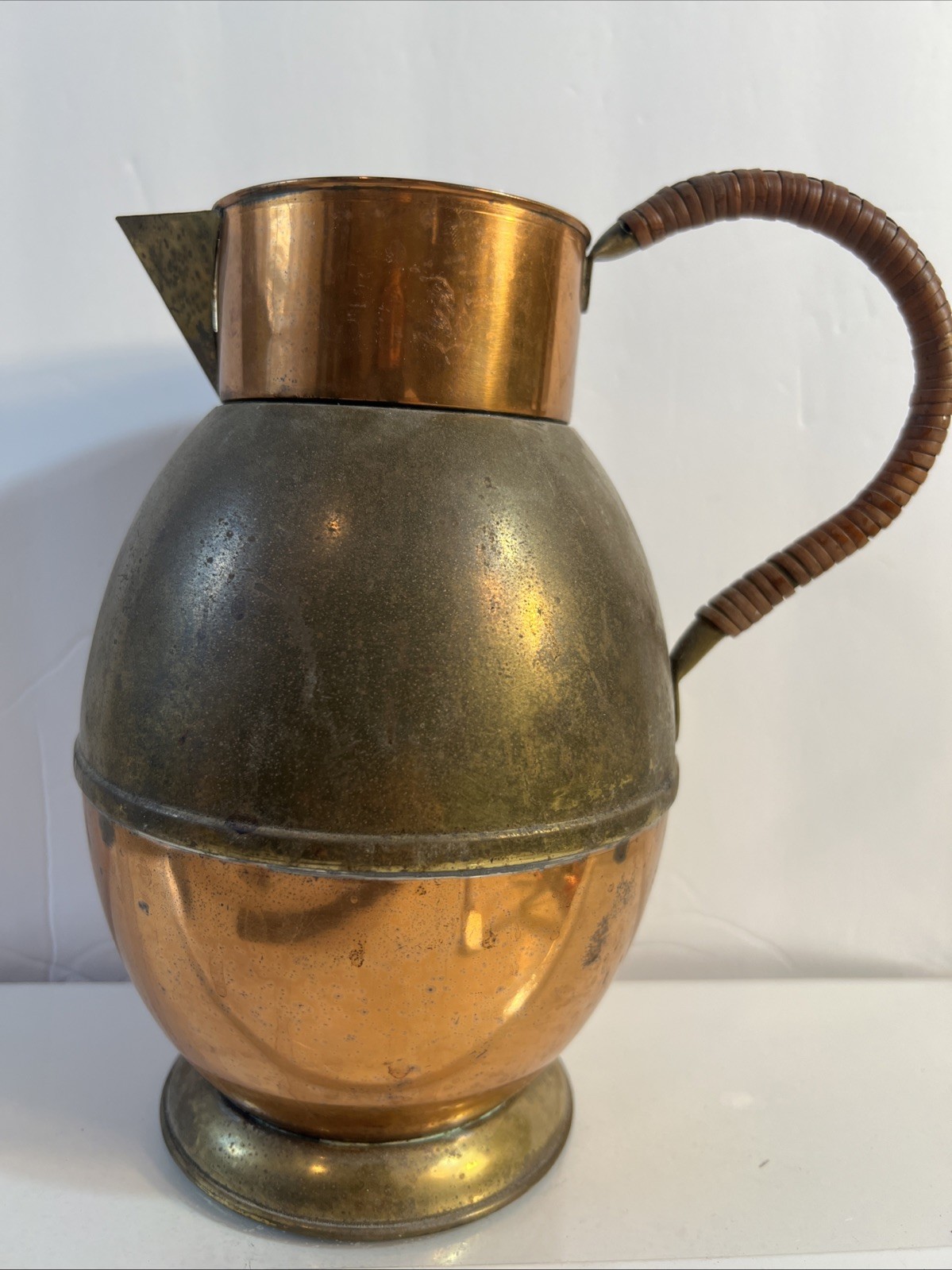 C-1920’s-40’s Guernsey Handcrafted Copper Cream Jug 7.5”H C-1920’s-40’s Guernsey Handcrafted Copper Cream Jug 7.5”H