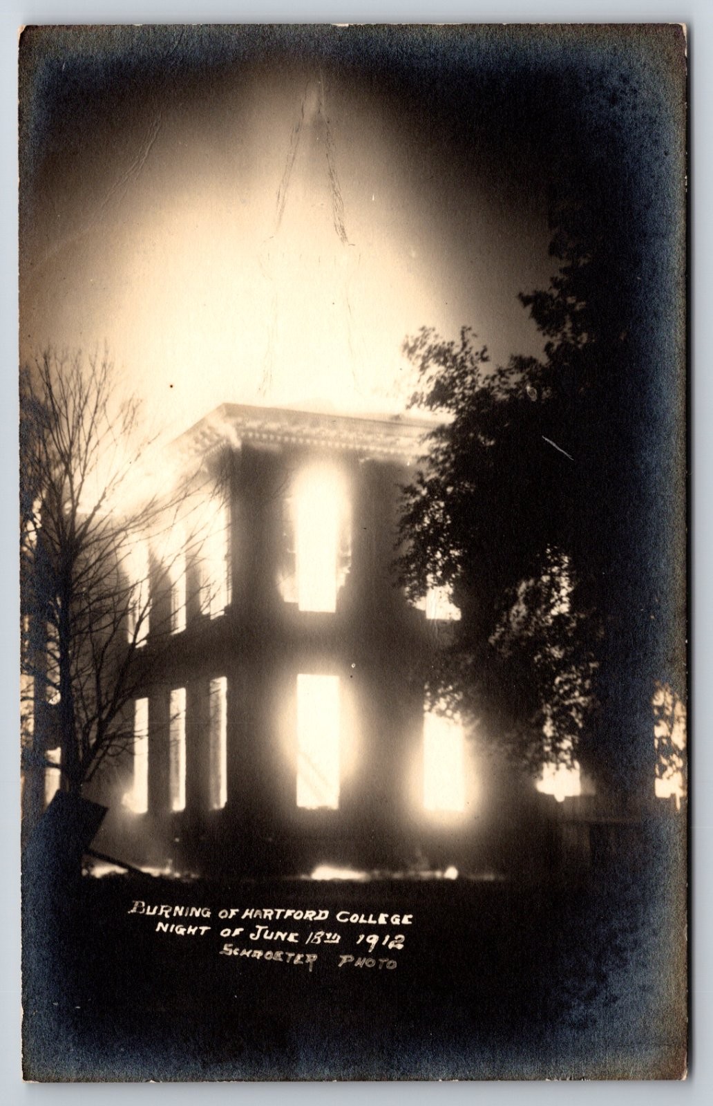 Hartford Kentucky Burning College Fire Disaster 1912 Real Photo RPPC Hartford Kentucky Burning College Fire Disaster 1912 Real Photo RPPC