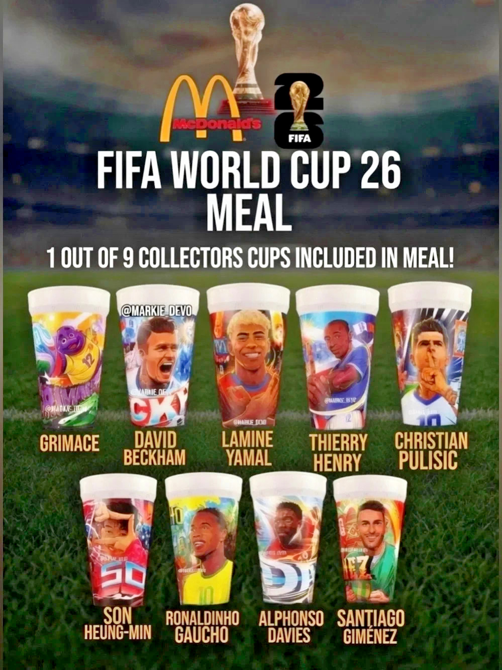 *25% OFF 4 OR MORE* McDonald's 2026 FIFA World Cup Collectible Cups *25% OFF 4 OR MORE* McDonald's 2026 FIFA World Cup Collectible Cups