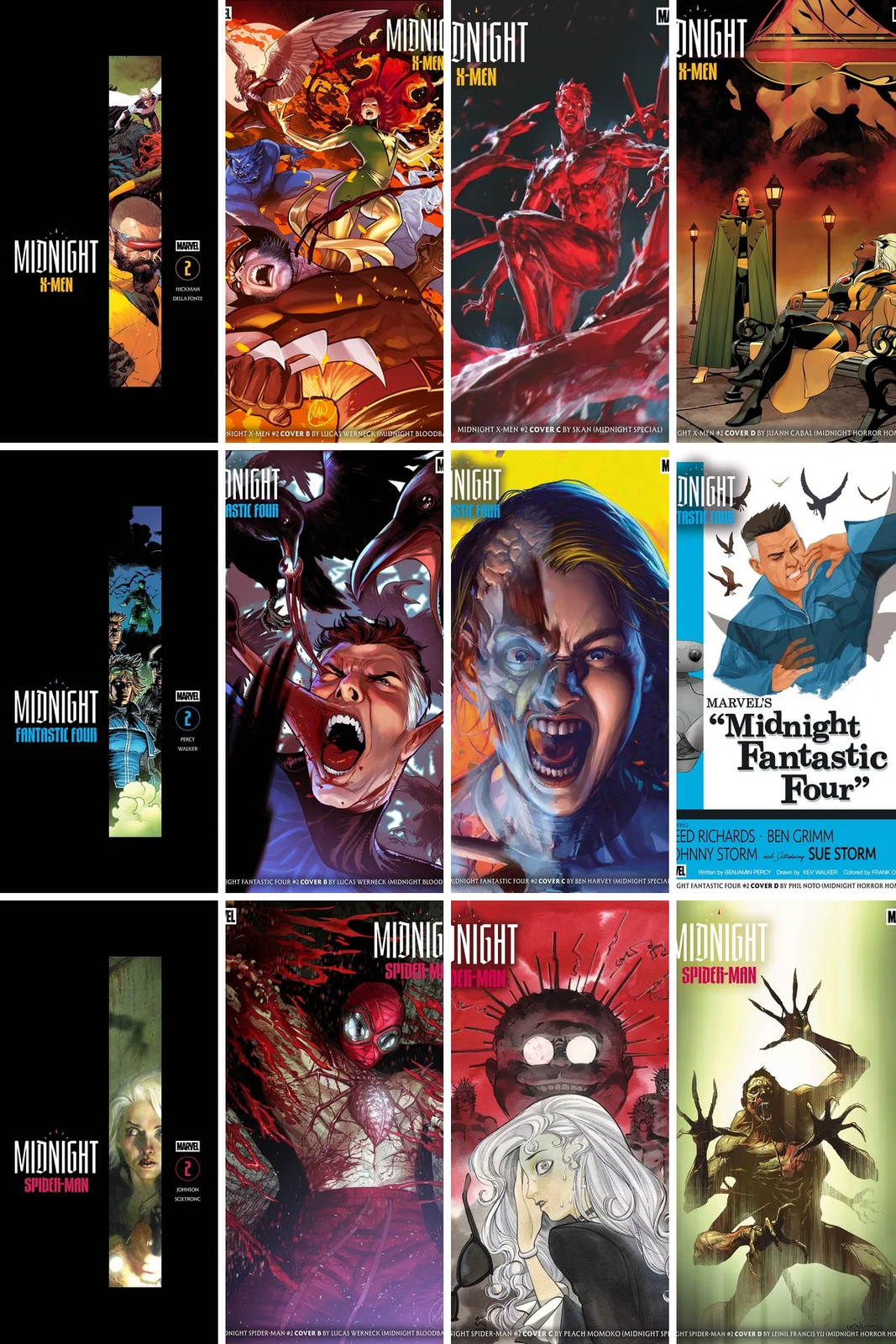 Marvel Midnight Universe #2 12-Cover Set 30% Off + Ultimate Pack PREORDER 11/18