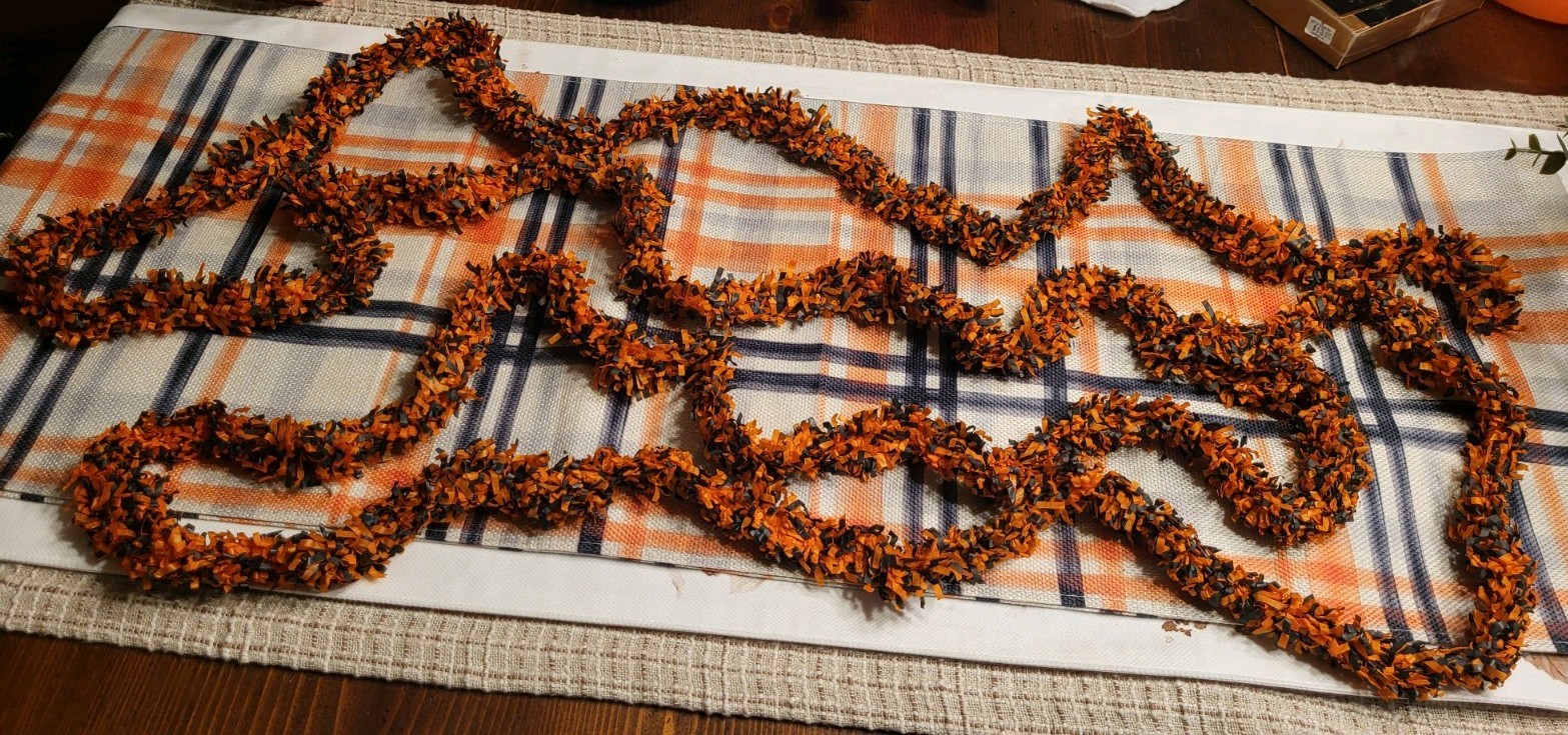 Vintage Old Halloween Tissue Paper Garland Vintage Old Halloween Tissue Paper Garland