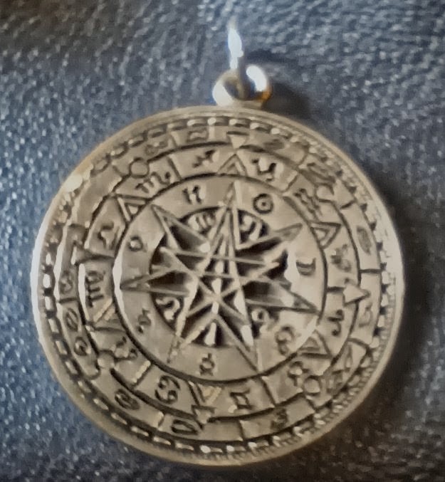 Talisman of Protection Pendant Pewter Amulet Talisman of Protection Pendant Pewter Amulet