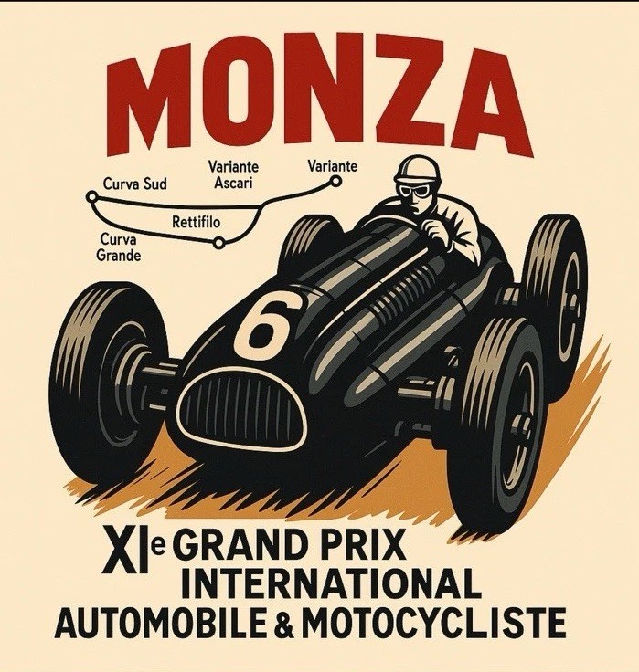 Retro Style Monza Grand Prix Racing Square 12x12 Inches Sign Top Quality Sign Retro Style Monza Grand Prix Racing Square 12x12 Inches Sign Top Quality Sign