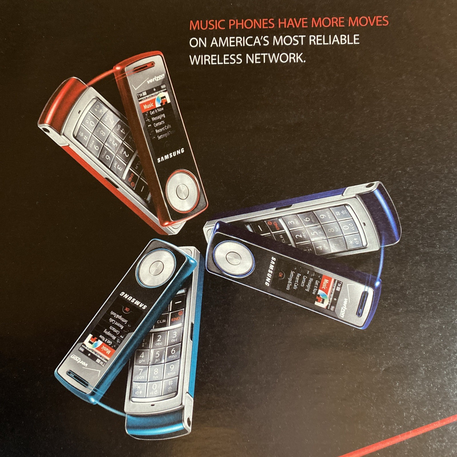 2007 Verizon Wireless PRINT AD Samsung Juke Flip Phone MP3 Player Music Phone 2007 Verizon Wireless PRINT AD Samsung Juke Flip Phone MP3 Player Music Phone