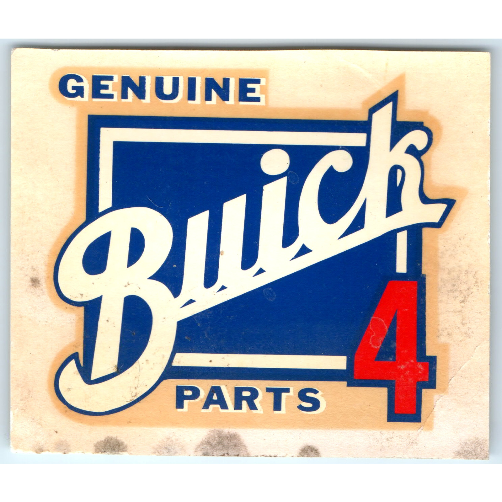 c1960s Genuine Buick Parts 4 Angelus Water Slide Decal Transfer Fullerton CA Vtg c1960s Genuine Buick Parts 4 Angelus Water Slide Decal Transfer Fullerton CA Vtg