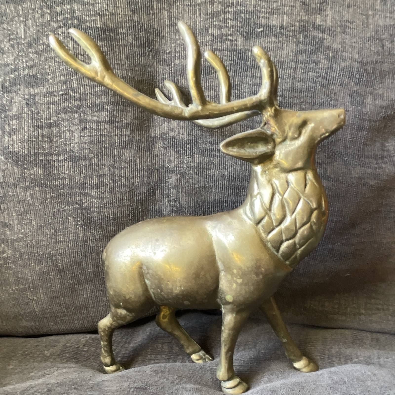 The Vintage Gold Deer Figurine Sculpture Deer Brass Animal