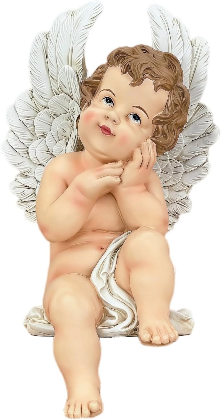 Big Stone Art Cherub Angel Statue 12\