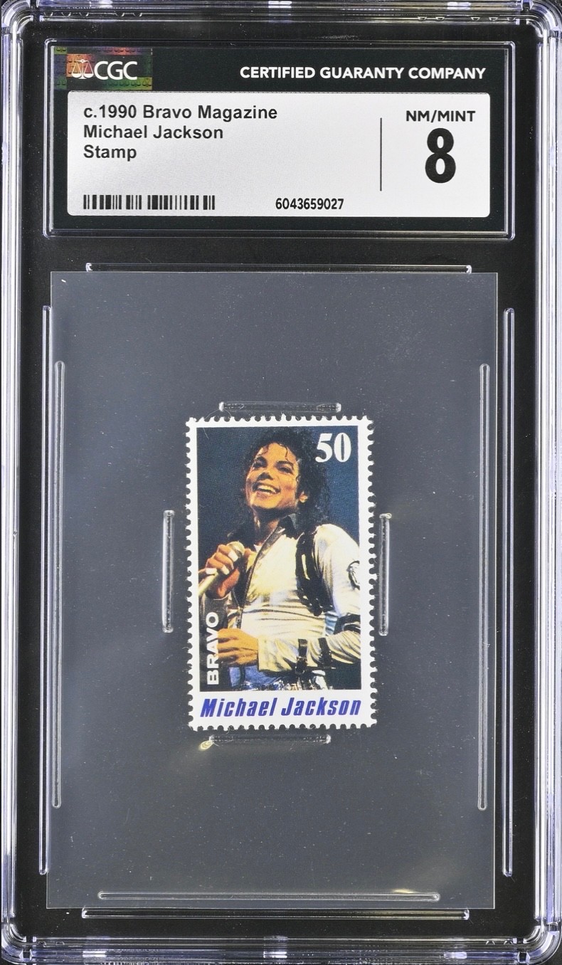 1990’s German Bravo Magazine Star Stamp MICHAEL JACKSON CGC 8 Pop 1 highest 1990’s German Bravo Magazine Star Stamp MICHAEL JACKSON CGC 8 Pop 1 highest