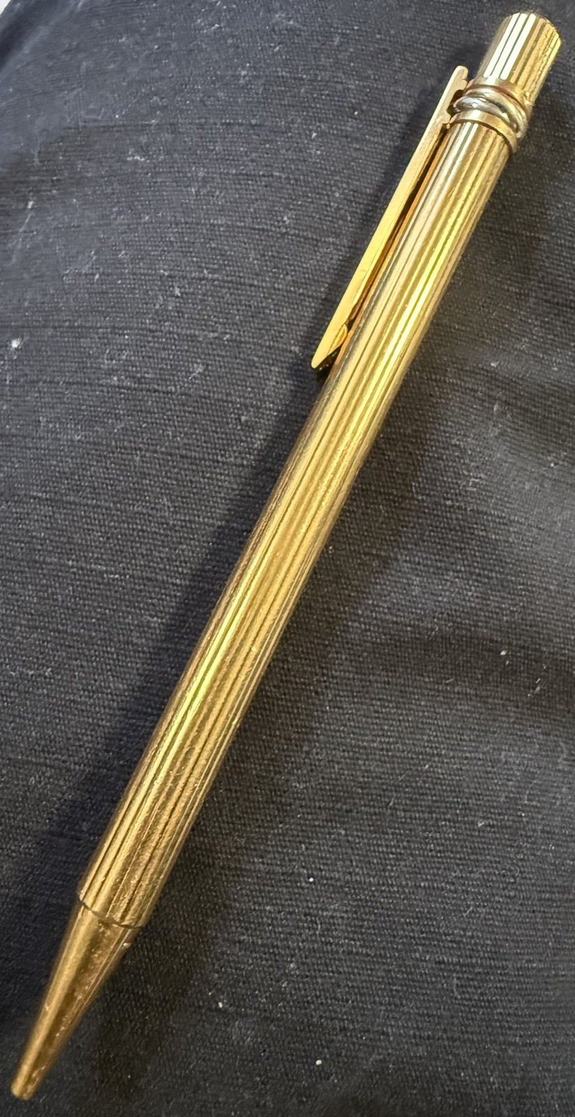 Vintage Must De Cartier Trinity Ballpoint Rollerball Pen Gold Original Refill Vintage Must De Cartier Trinity Ballpoint Rollerball Pen Gold Original Refill