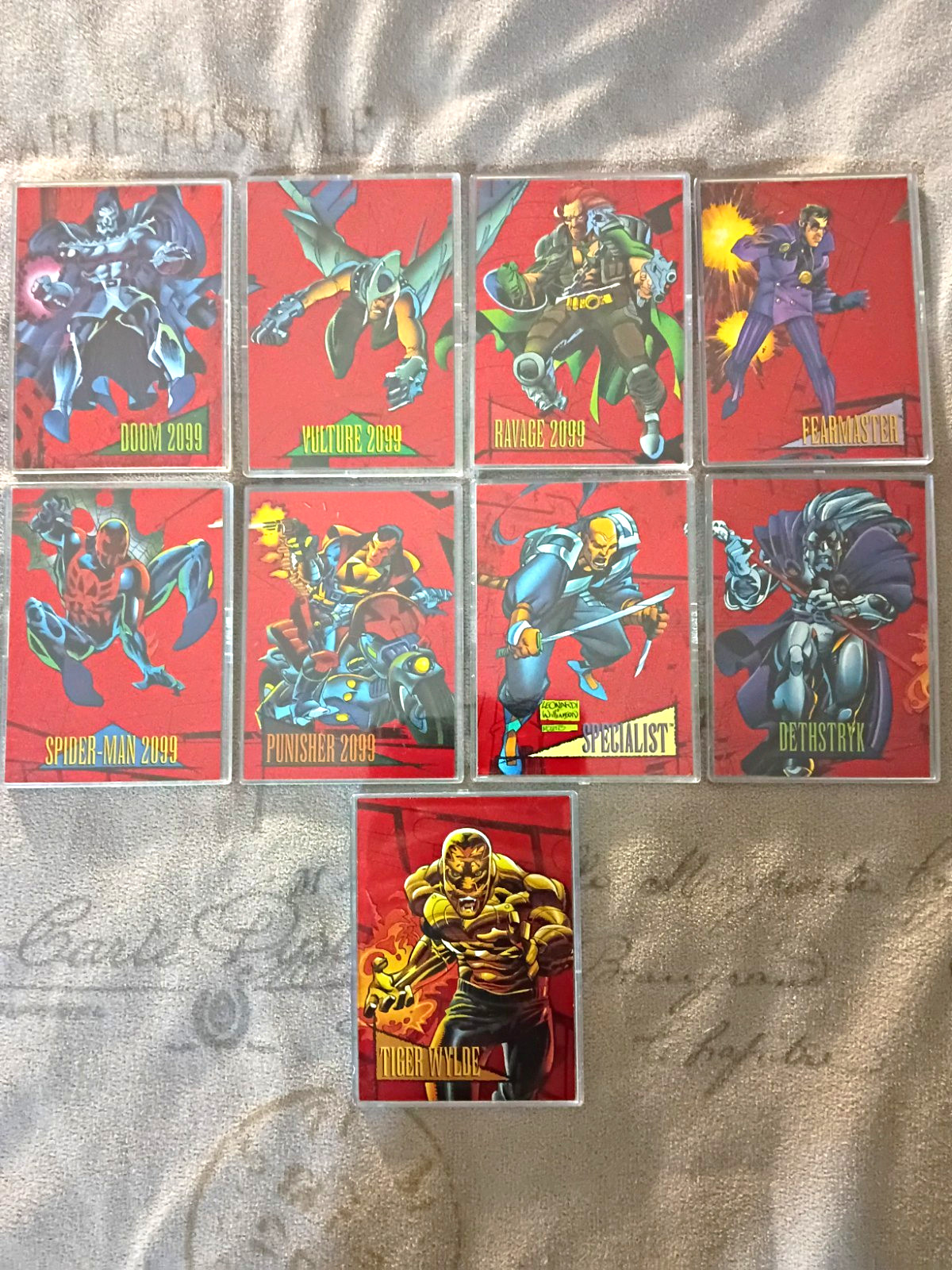 SkyBox 1993 Marvel 2099 Non-Sport Trading Card 8-Card Lot Spider-Man 2099