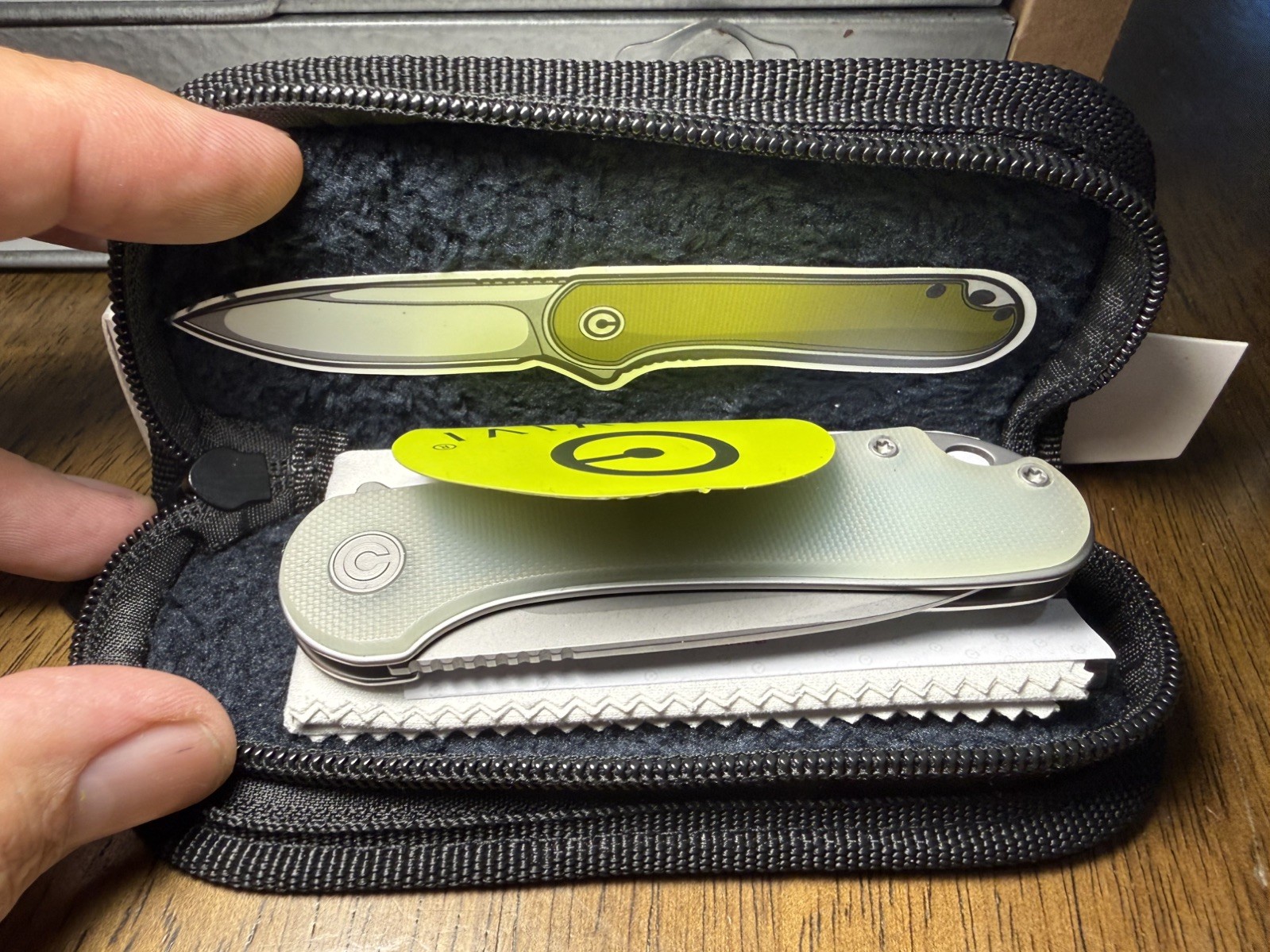 Civivi Knife Blade HQ Exclusive Elementum Jade G10  Flipper S35VN