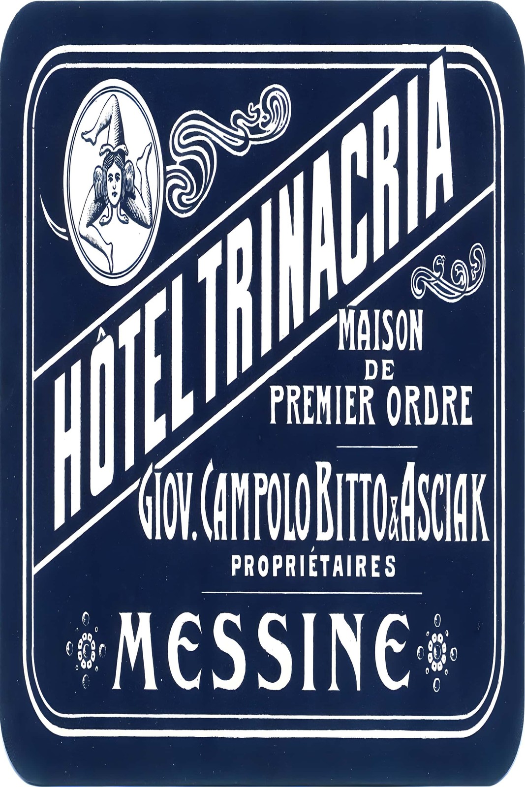 Hôtel Trinacria (1920s) Vintage French Poster - 24x36” Retro Home Decor 🇫🇷🖼️ Hôtel Trinacria (1920s) Vintage French Poster - 24x36” Retro Home Decor 🇫🇷🖼️