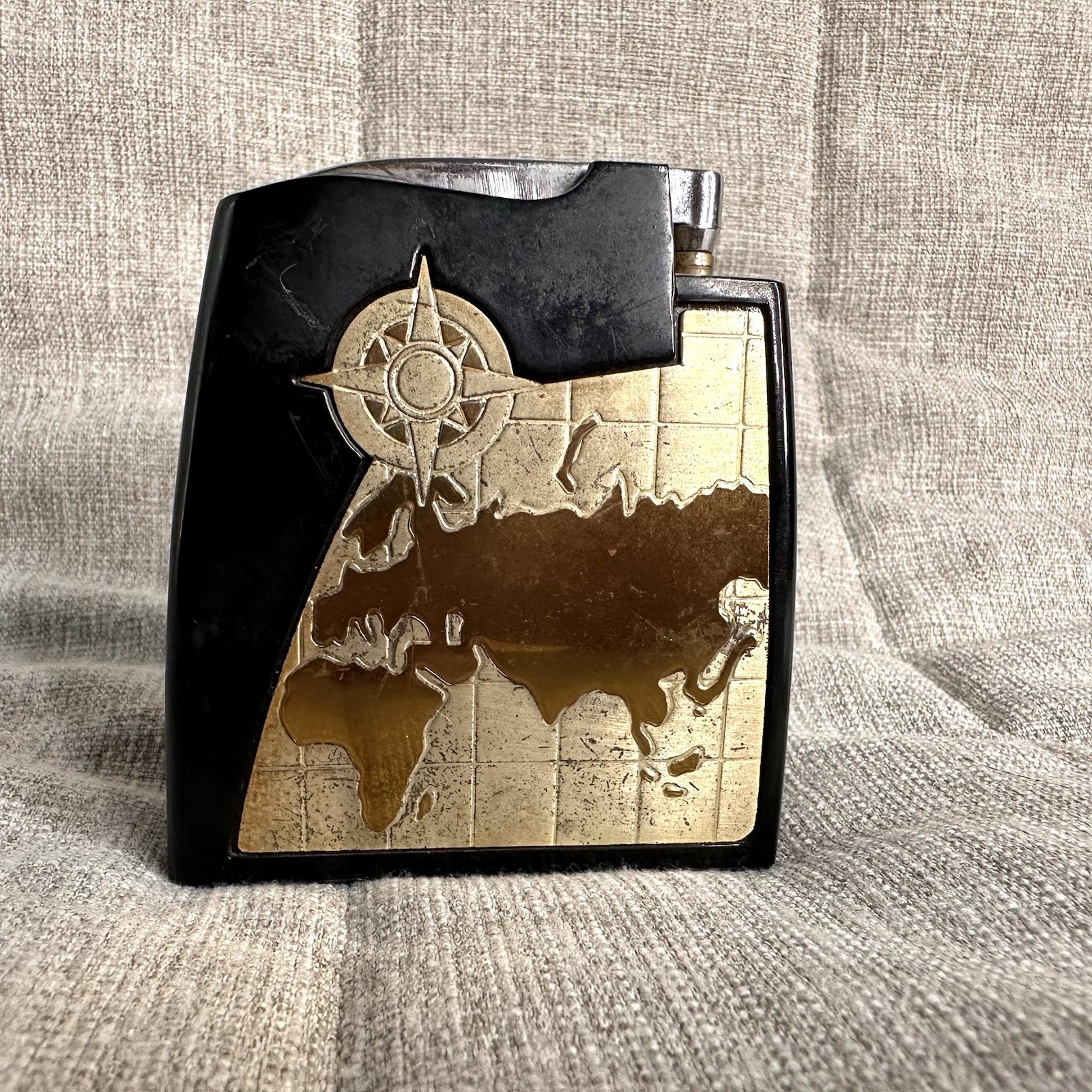 Vintage 1960s Copper World Table Lighter GE General Electric Company RARE