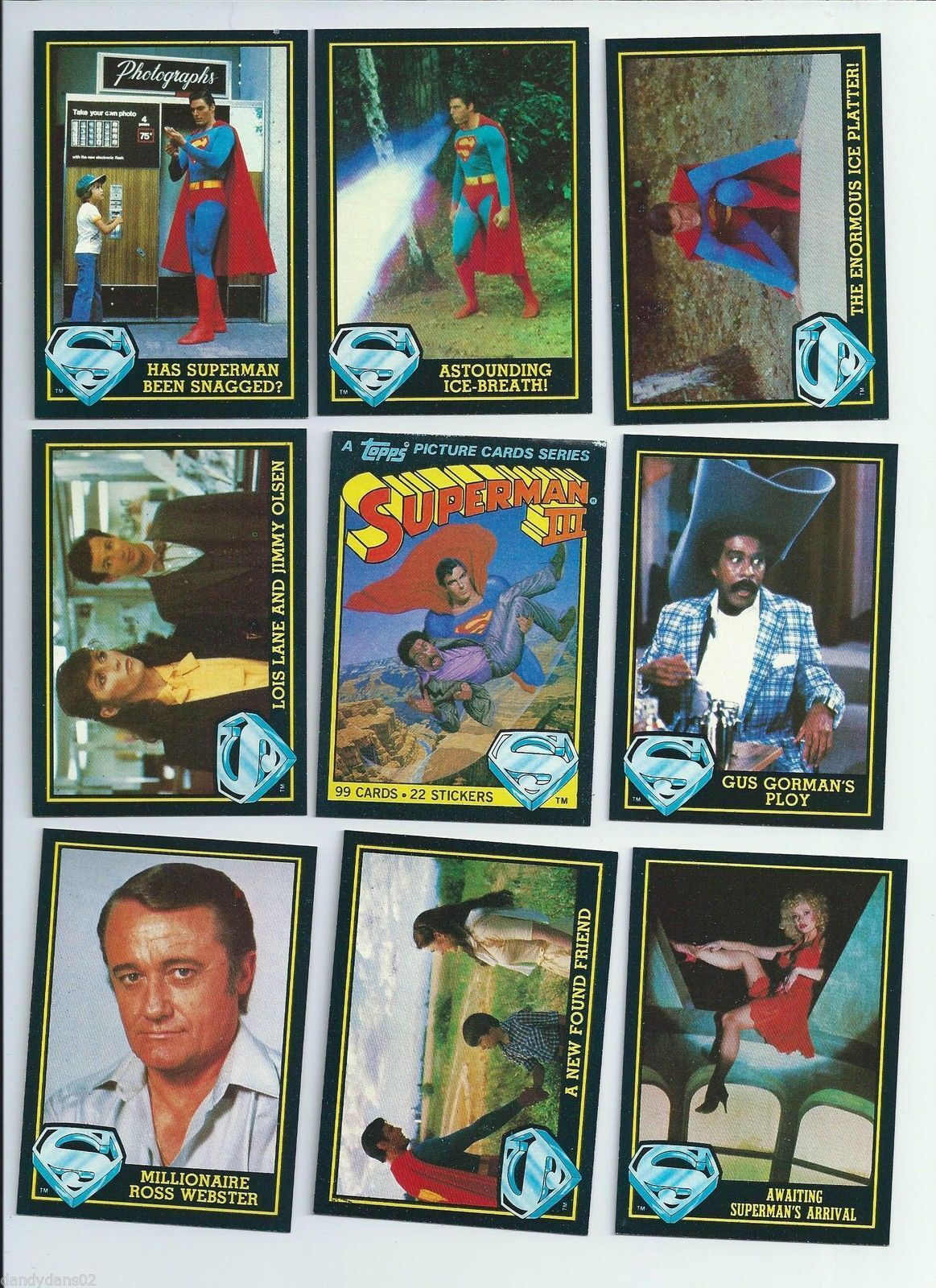 1983 Topps Superman III Complete Trading Card Set 99  MINT