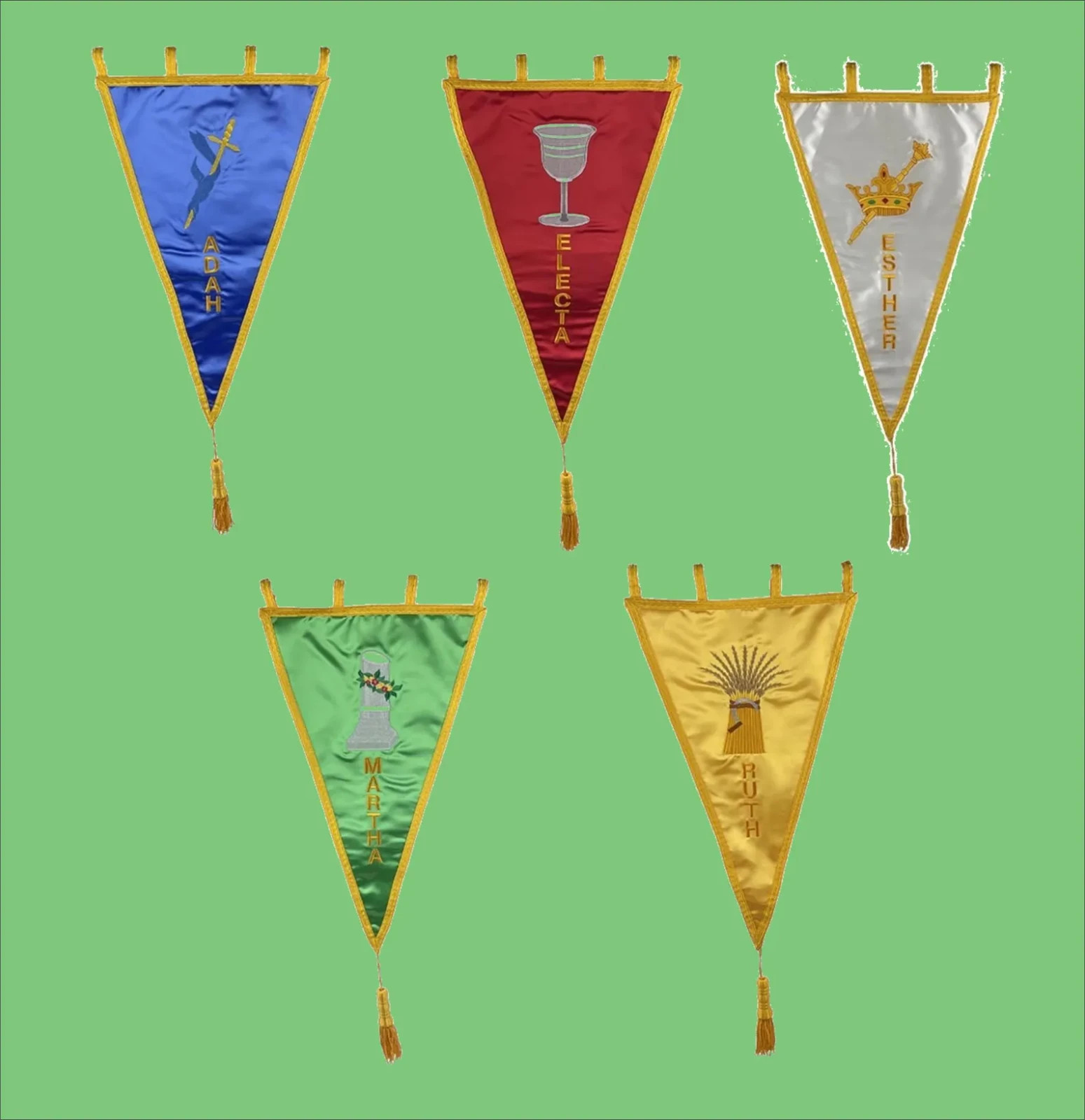 O.E.S. Pennant Station Banners - Set of 5