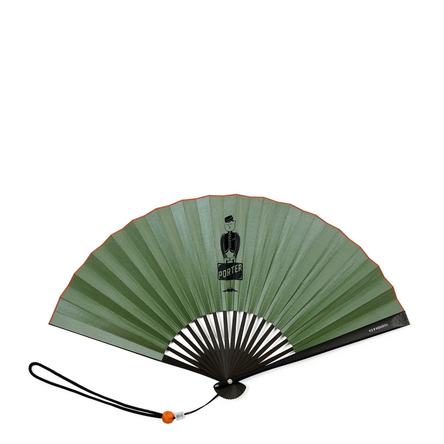 PORTER x Miyawaki Baisen-an Folding Fan Store original Sensu Olive PORTER x Miyawaki Baisen-an Folding Fan Store original Sensu Olive