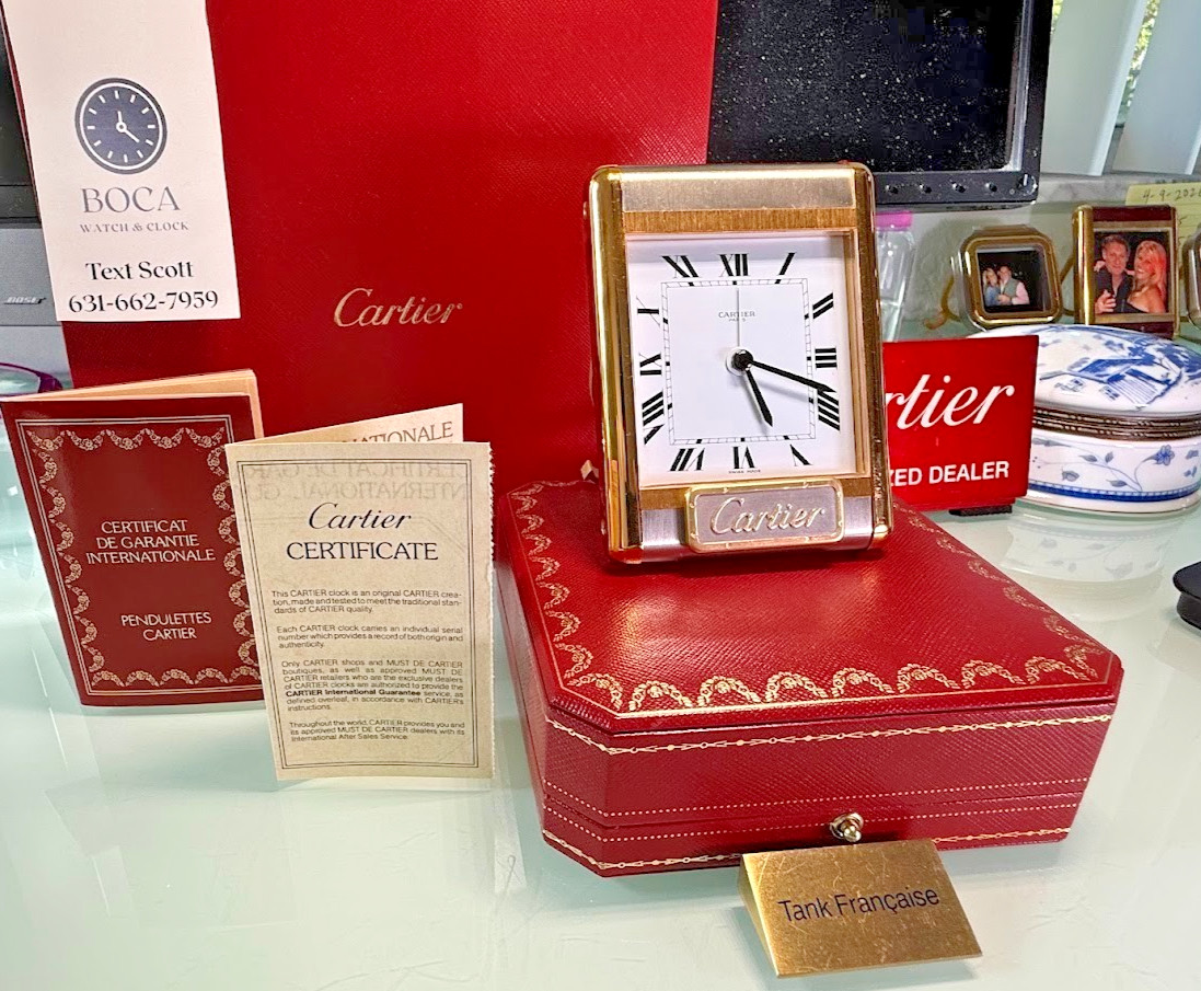 *** Cartier Tank  Gold / Stainless  Alarm Tested ⏰/  Box / Papers ***