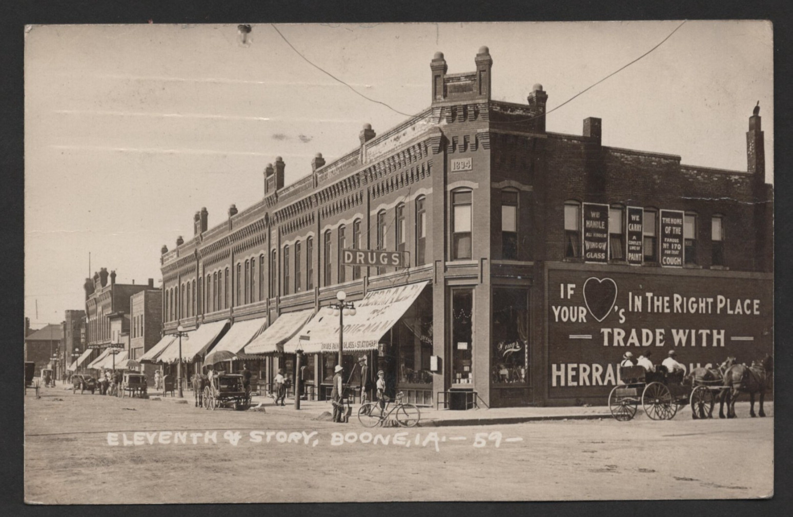 Us 1910 Boone Iowa 11Th & Story Street Scene Real Photo Postcard Rppc Us 1910 Boone Iowa 11Th & Story Street Scene Real Photo Postcard Rppc