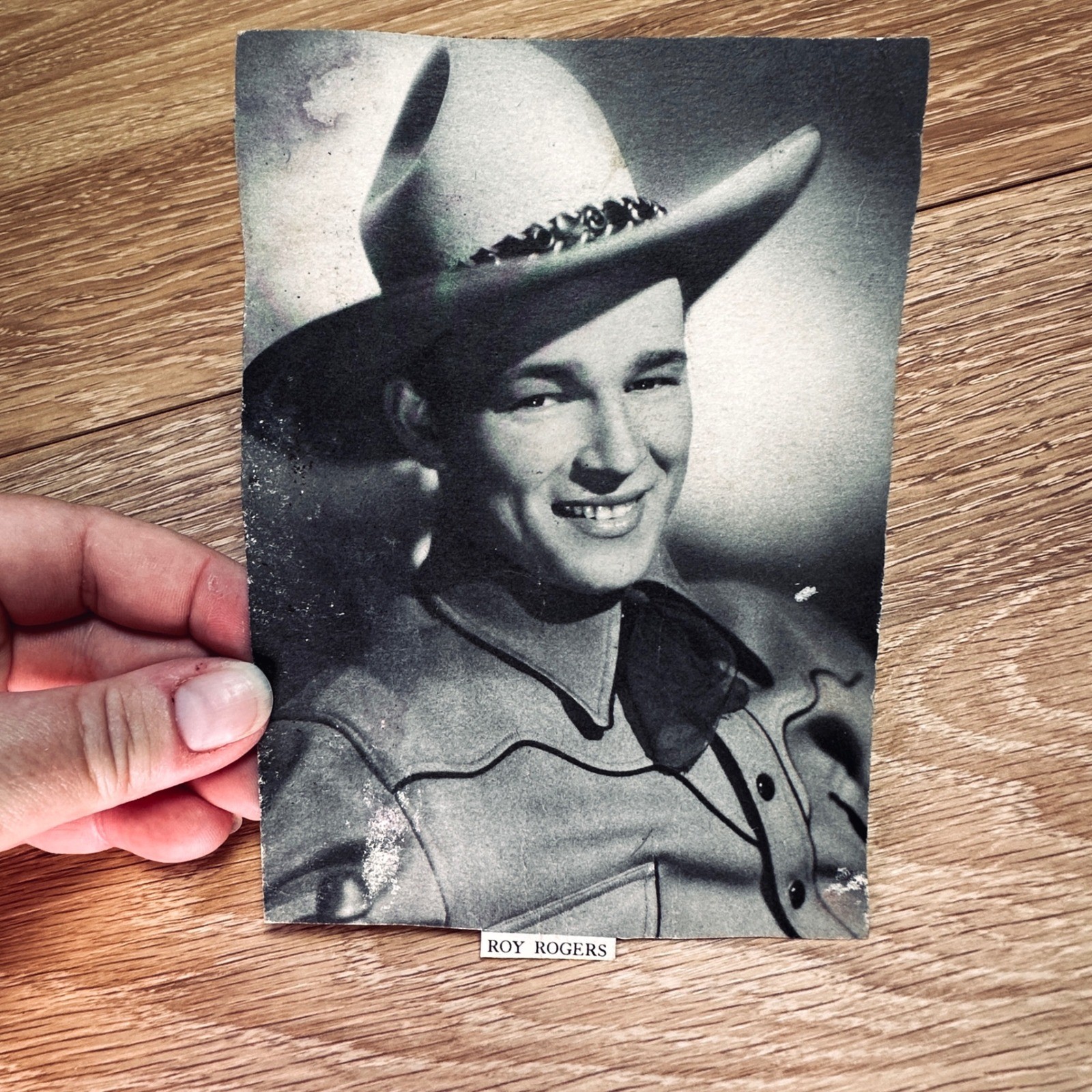 Vintage Roy Rogers Black White Photo Western Cowboy Memorabilia Collectible Vintage Roy Rogers Black White Photo Western Cowboy Memorabilia Collectible