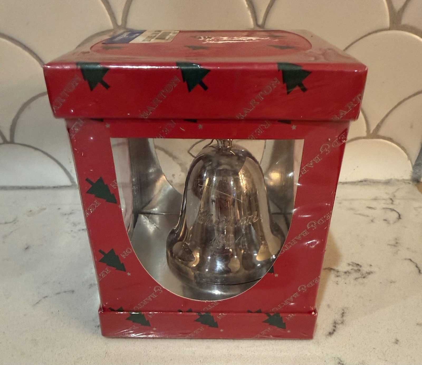 Vintage 1994 Reed & Barton Sliver Platted Christmas Bell Ornament Vintage 1994 Reed & Barton Sliver Platted Christmas Bell Ornament