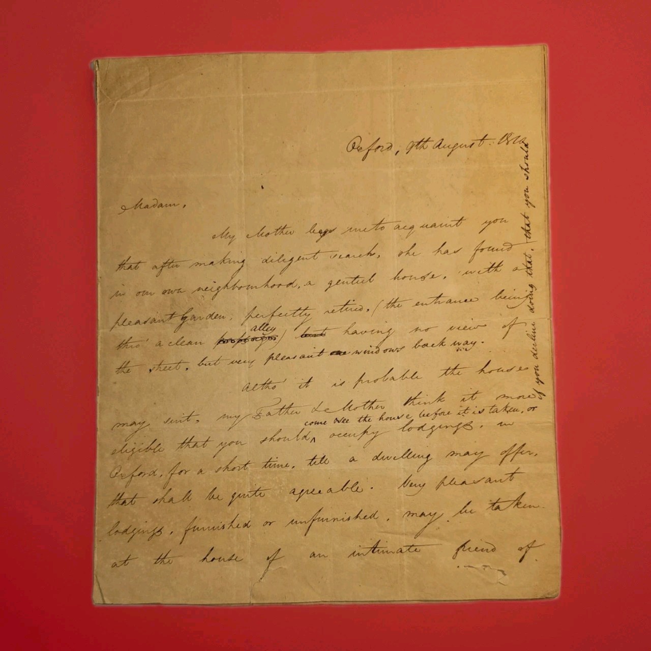 1810 John Howard Hinton ALS Oxford Baptist Minister Abolitionist Early Letter