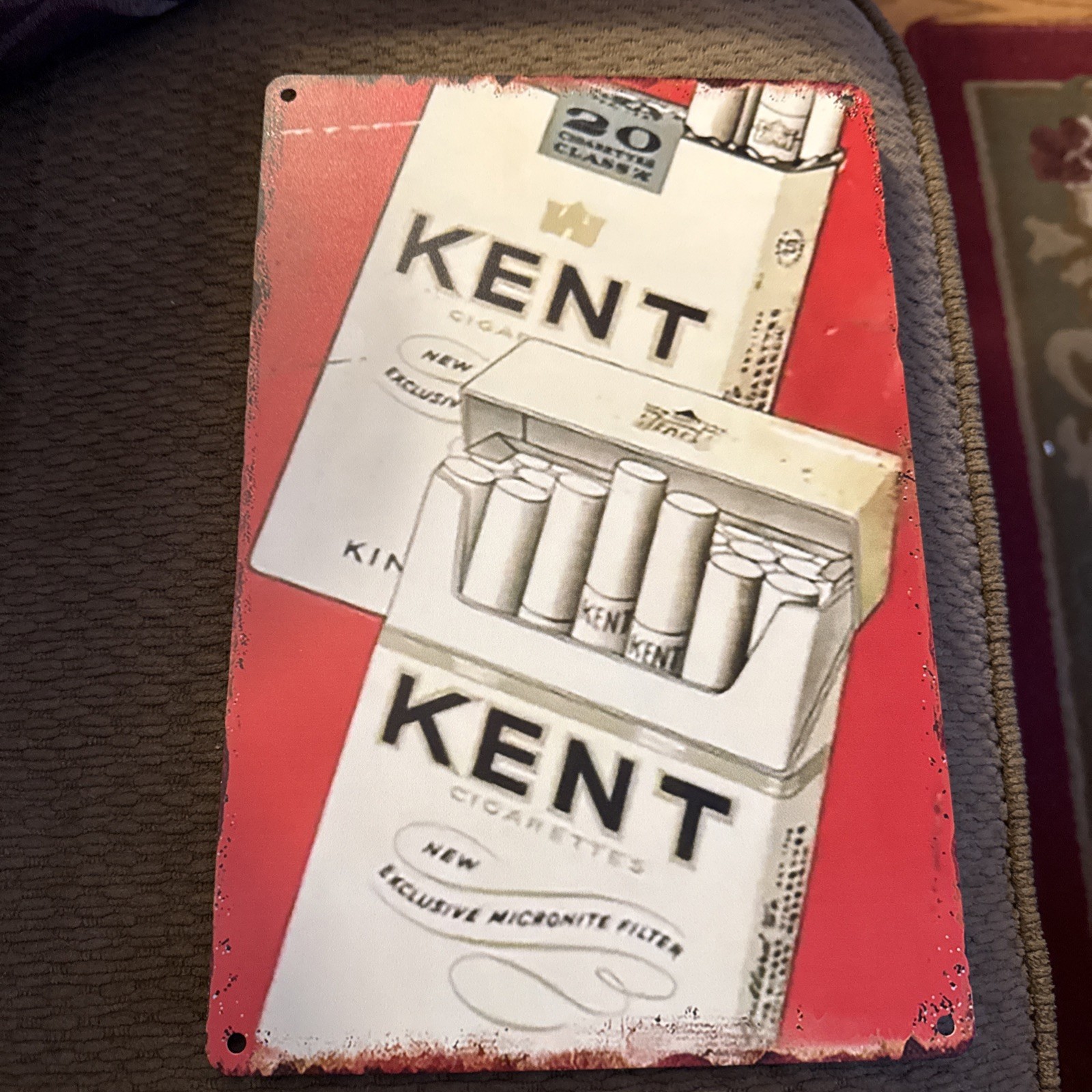 Check Out This Vintage KENT Cigarettes Vintage Metal Sign 11.8”x7.8” Check Out This Vintage KENT Cigarettes Vintage Metal Sign 11.8”x7.8”