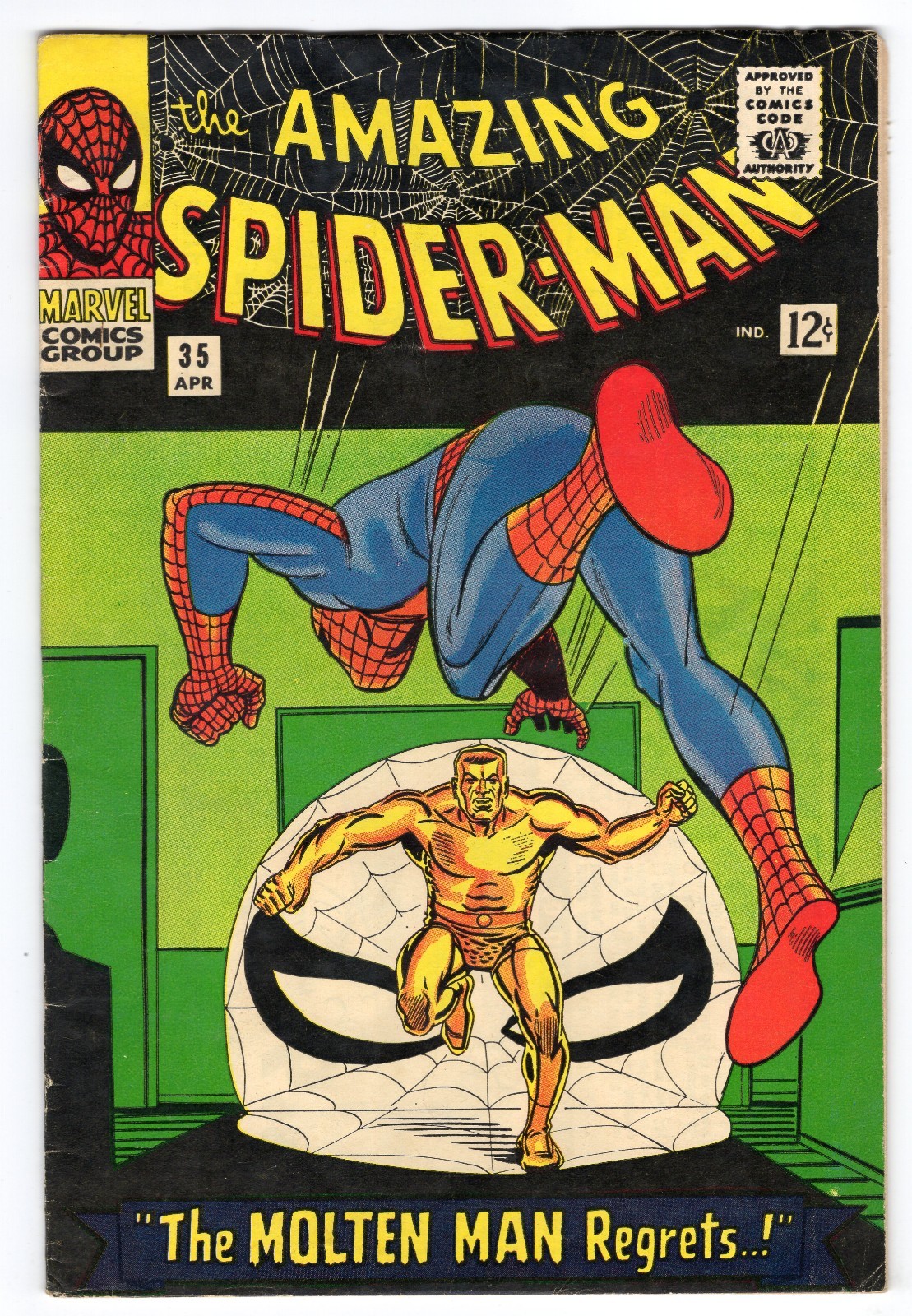Amazing Spider-Man 35 1966 Marvel Comics VG/F 5.0 2nd App Of Molten Man