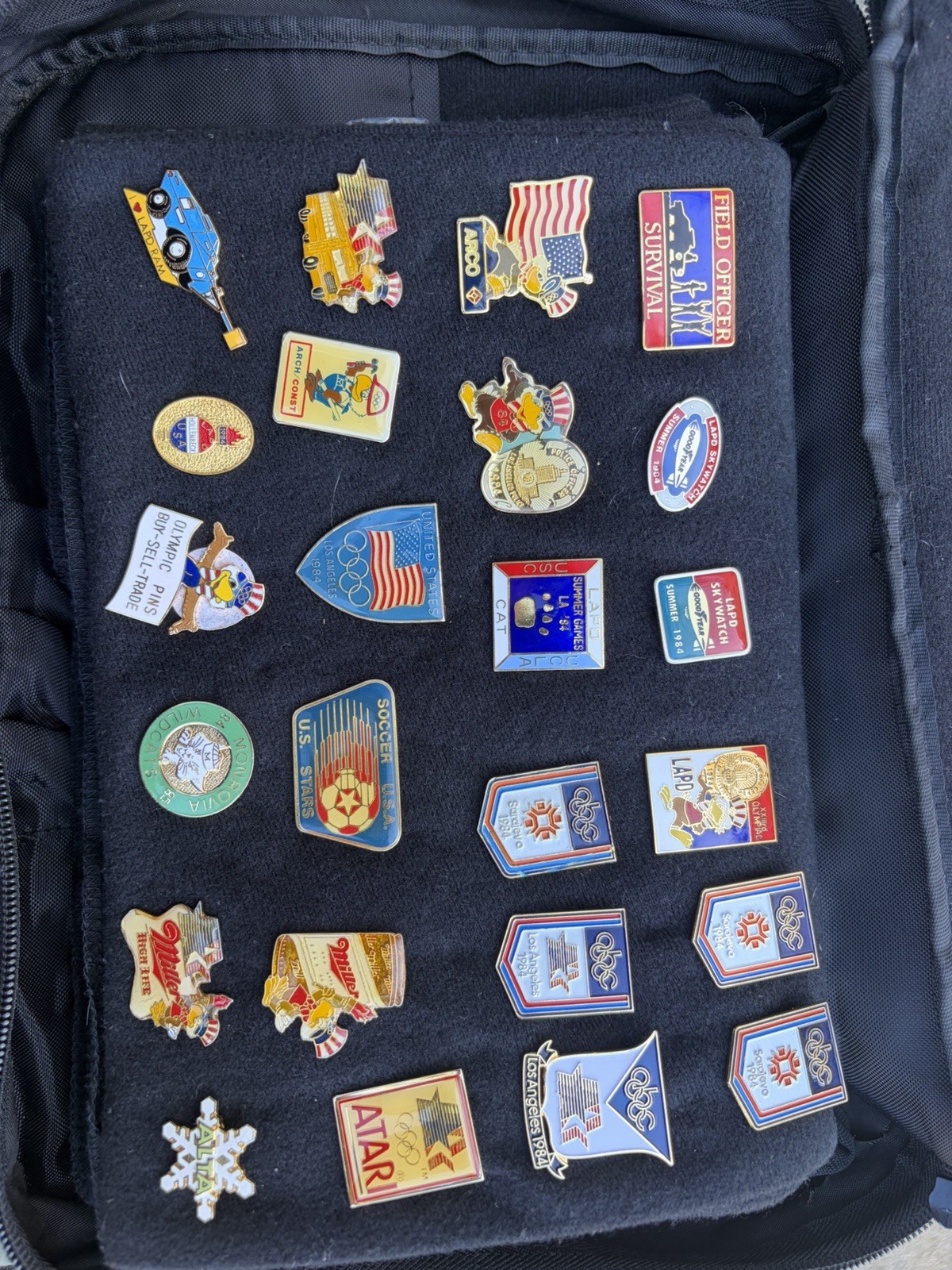Vintage 1984 LA Olympics Pin Lot 120+ LAPD LASD Sam Eagle Sponsor LA84 Rare