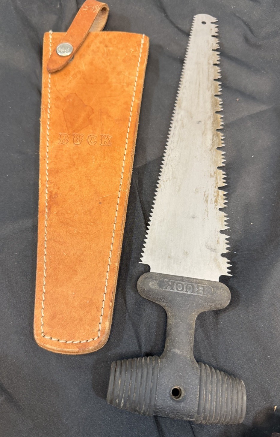 Buck SawBuck Vintage Double-Edge Saw with Leather Case Buck SawBuck Vintage Double-Edge Saw with Leather Case
