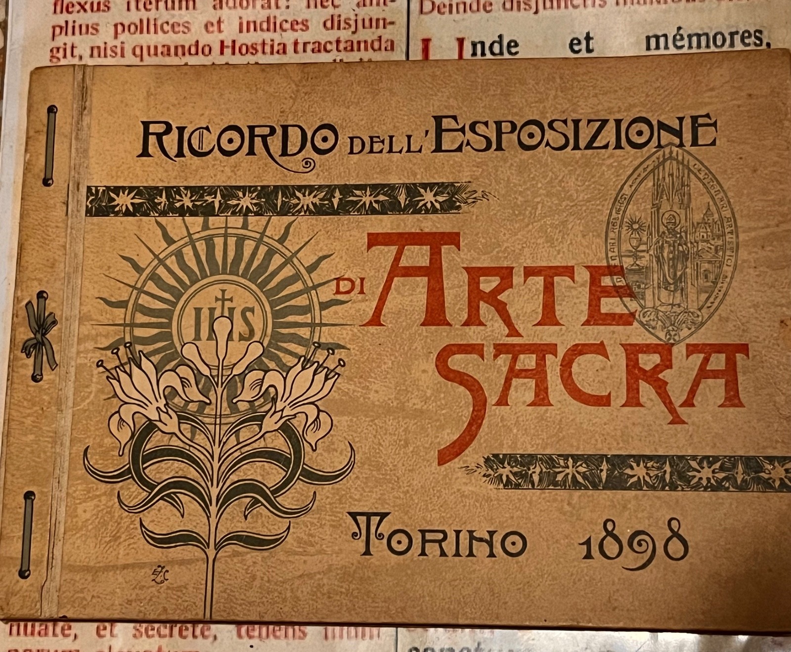 VERY RARE RELIC Contact with Holy Shroud : During the Sacred Art in Turin, 1898