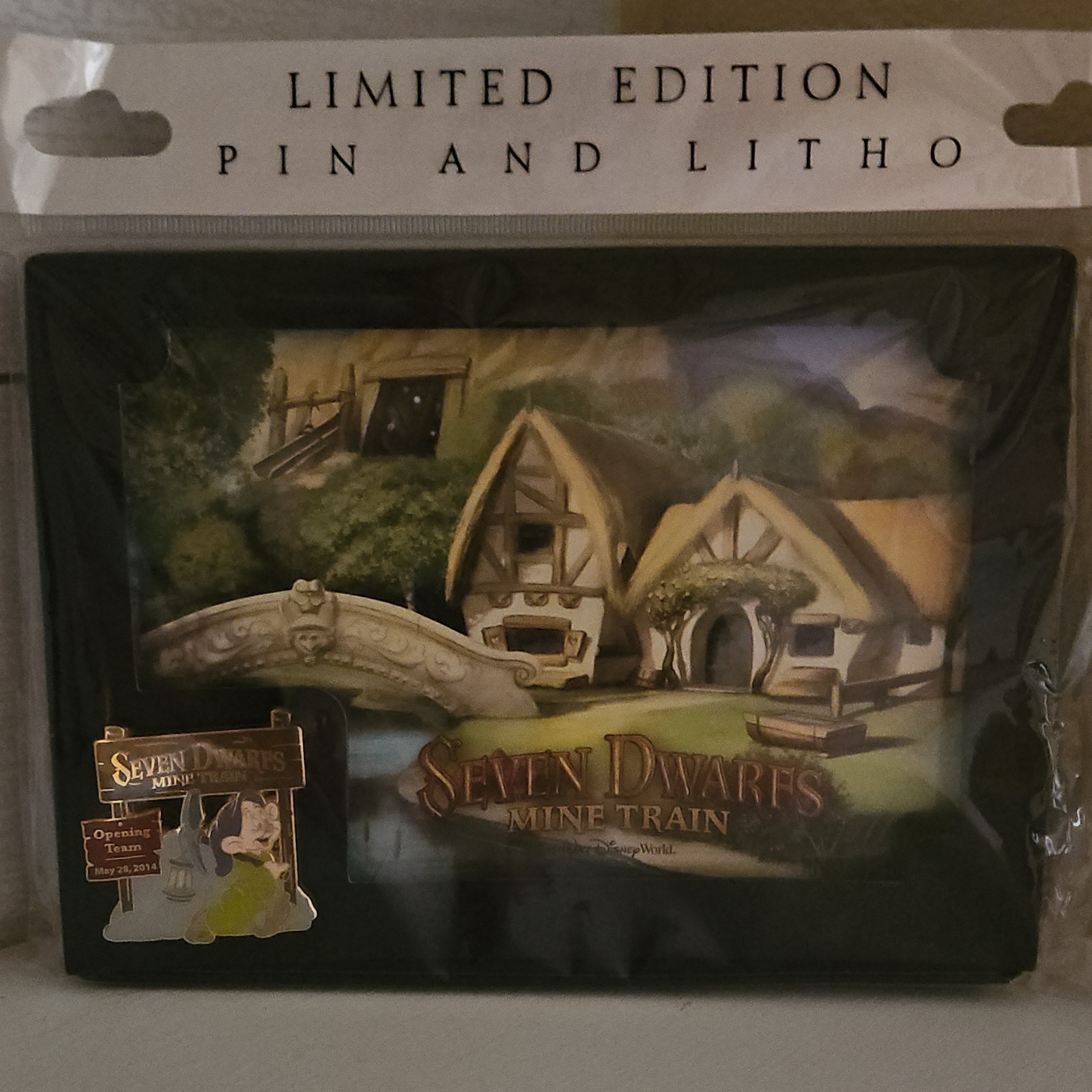 VERY RARE Walt Disney World Limited Edition Pin & Lithogragh Set - Sealed VERY RARE Walt Disney World Limited Edition Pin & Lithogragh Set - Sealed