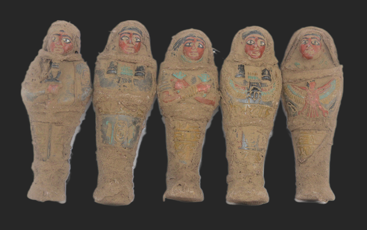 5 RARE ANCIENT EGYPTIAN ANTIQUE ROYAL SERVANT Ushabties Mummified Statues EGYCOM 5 RARE ANCIENT EGYPTIAN ANTIQUE ROYAL SERVANT Ushabties Mummified Statues EGYCOM