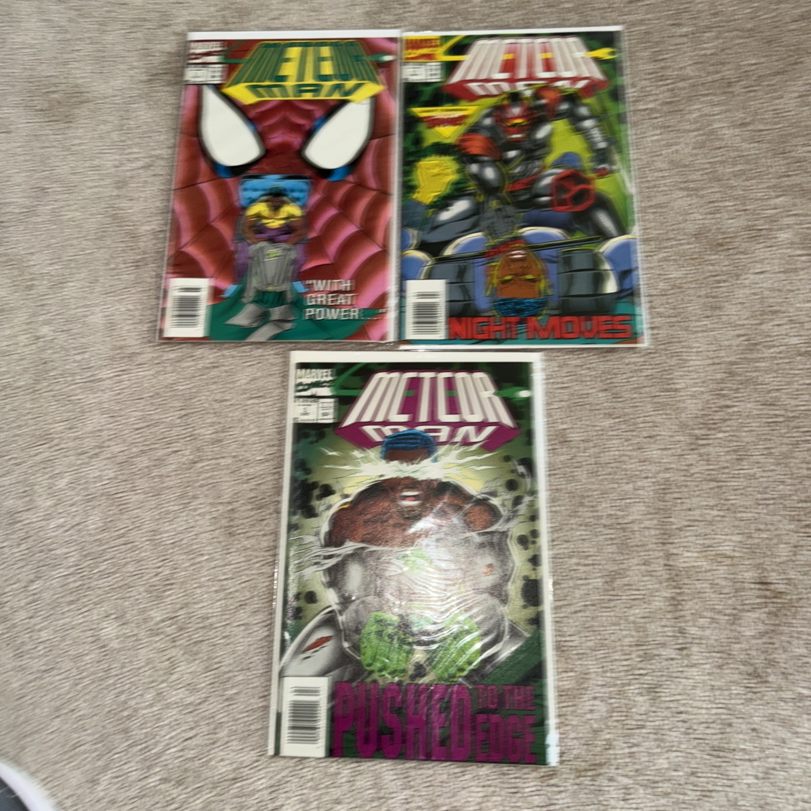 METCOR MAN COMIC BOOK LOT, 3,4,5. BAGGED & BOARDED MARVEL