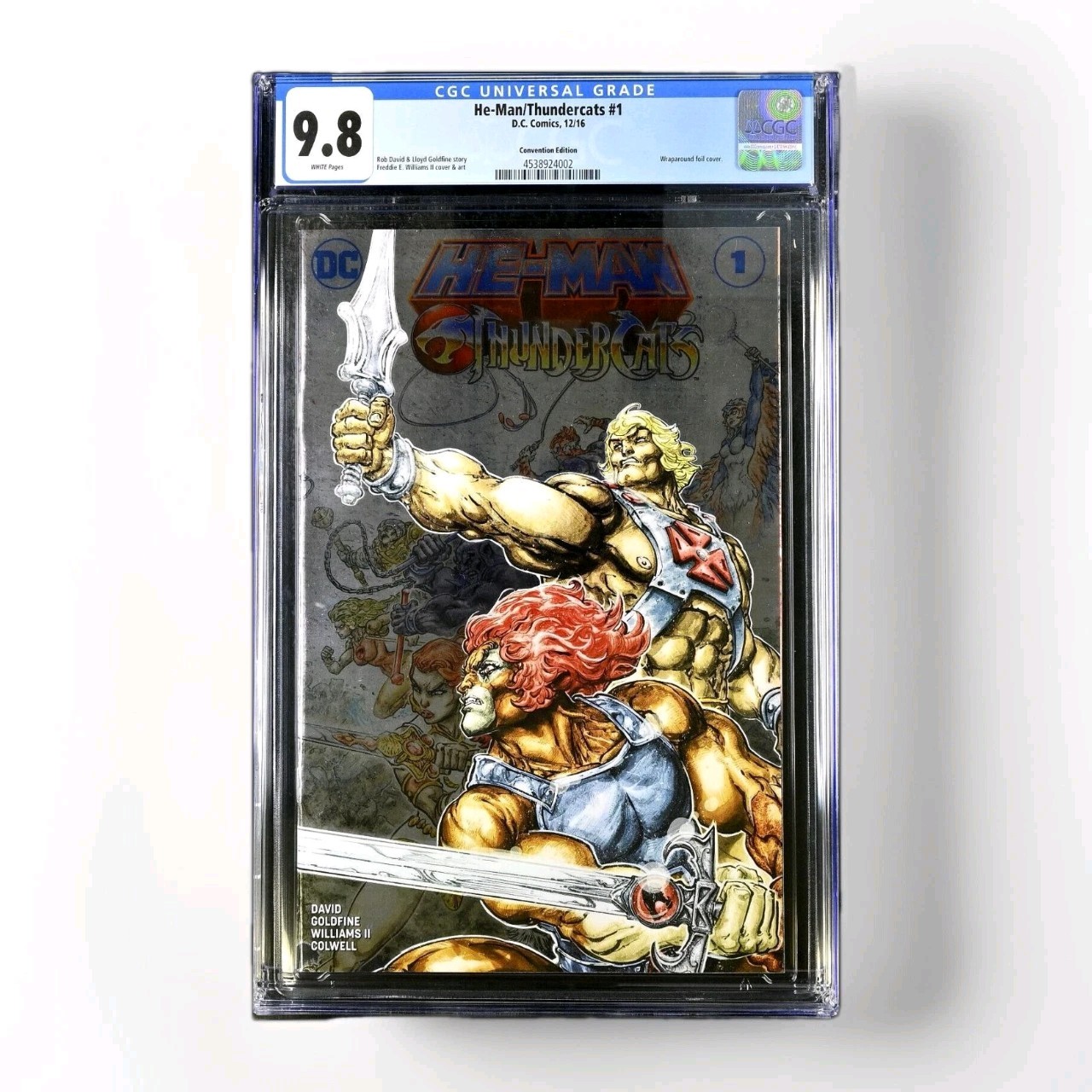 HE-MAN THUNDERCATS #1 CGC 9.8 NYCC SILVER FOIL VARIANT CON CONVENTION DC COMICS