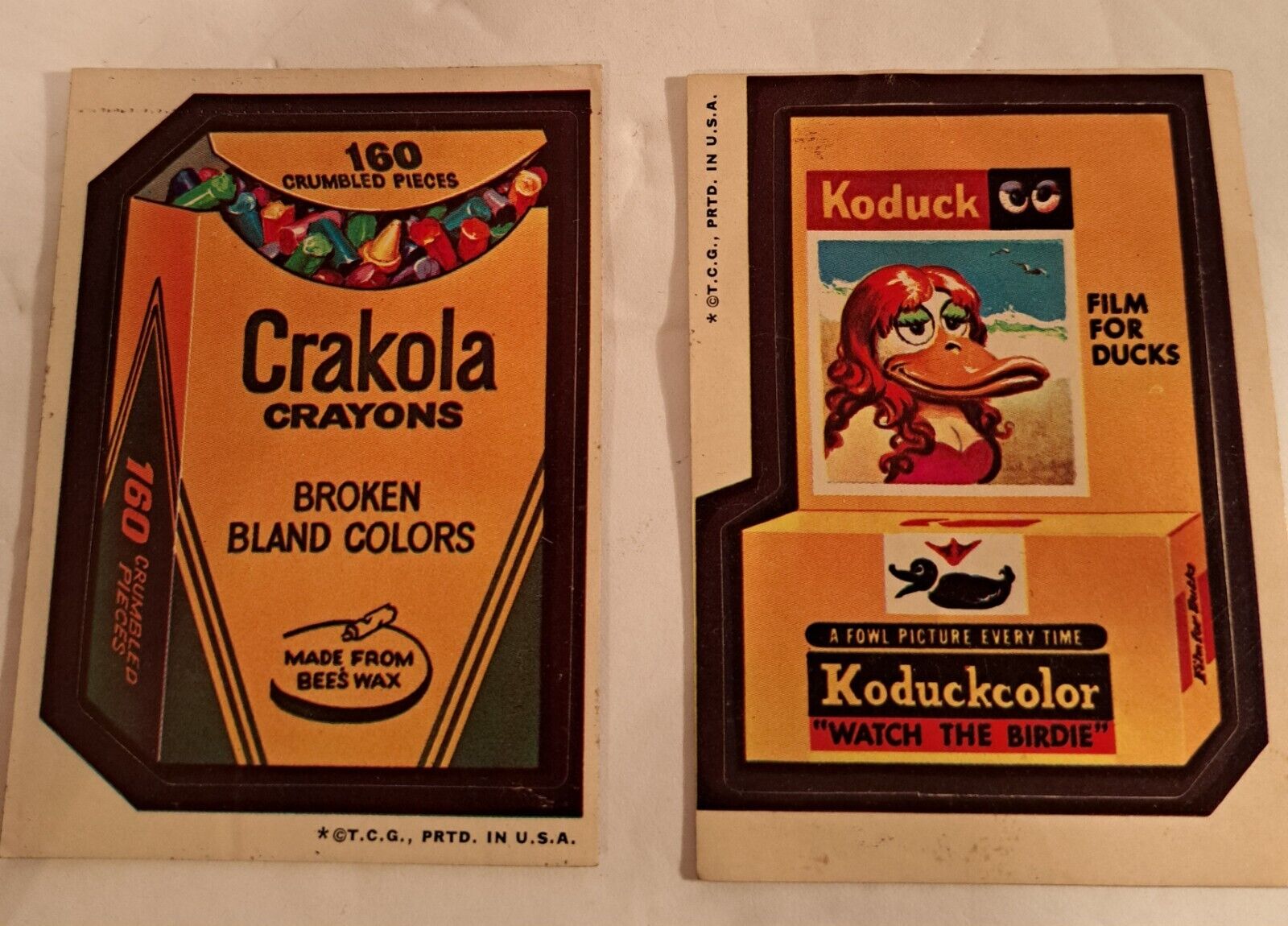 1973 Topps Wacky Packages 3rd Series Lot Of 2 Tan Back 