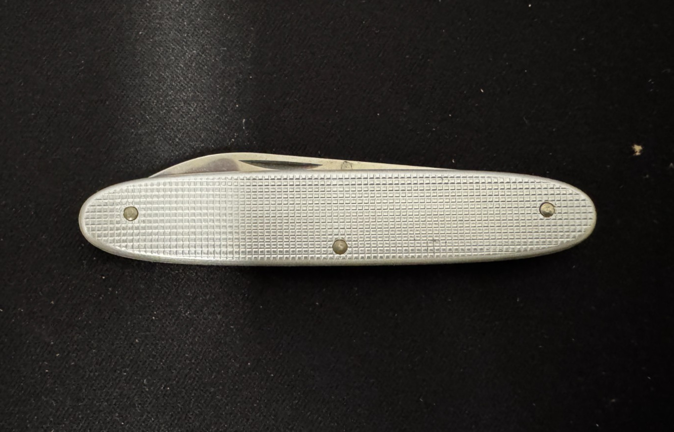 Vintage Victorinox Elinox Popular Swiss Army Knife Silver Alox No Cross Logo Vintage Victorinox Elinox Popular Swiss Army Knife Silver Alox No Cross Logo