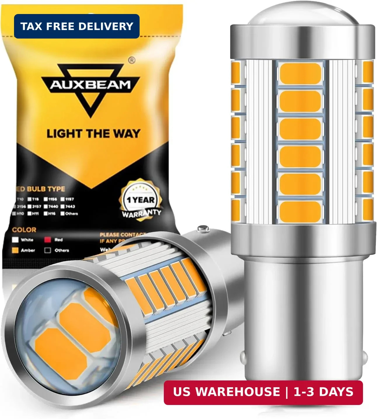 1157 Amber Yellow LED Bulbs, Super Bright 2057 2357 7528 BAY15D Replacement Ligh 1157 Amber Yellow LED Bulbs, Super Bright 2057 2357 7528 BAY15D Replacement Ligh