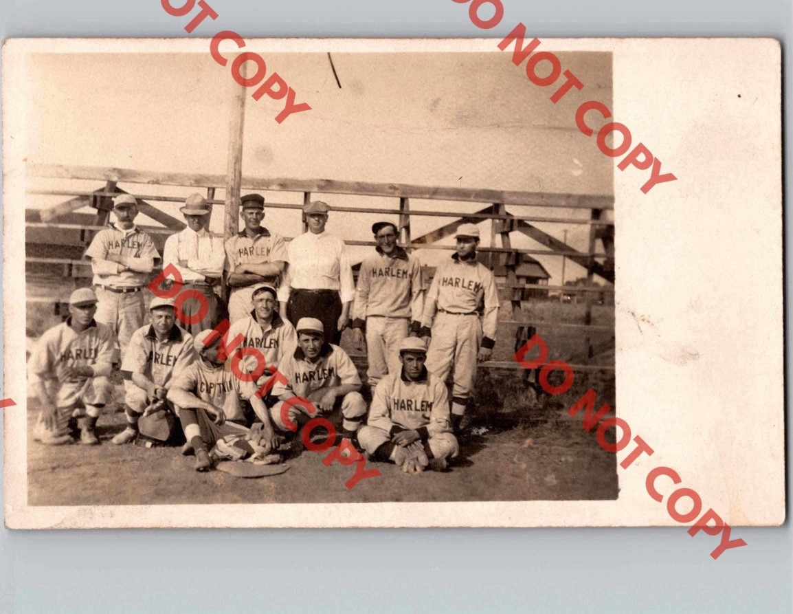 c1910 Baseball Team Players HARLEM Montana MT Blaine County RPPC Real Photo