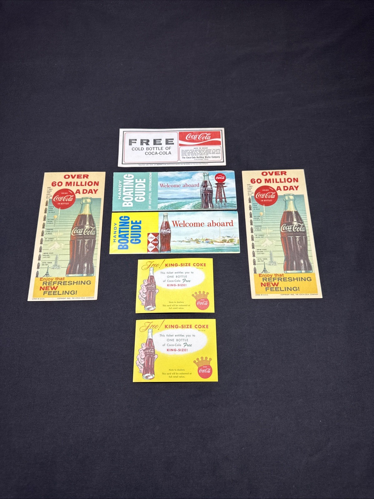 7 Piece Group Lot Of Vintage Coca-Cola Paper Items 7 Piece Group Lot Of Vintage Coca-Cola Paper Items