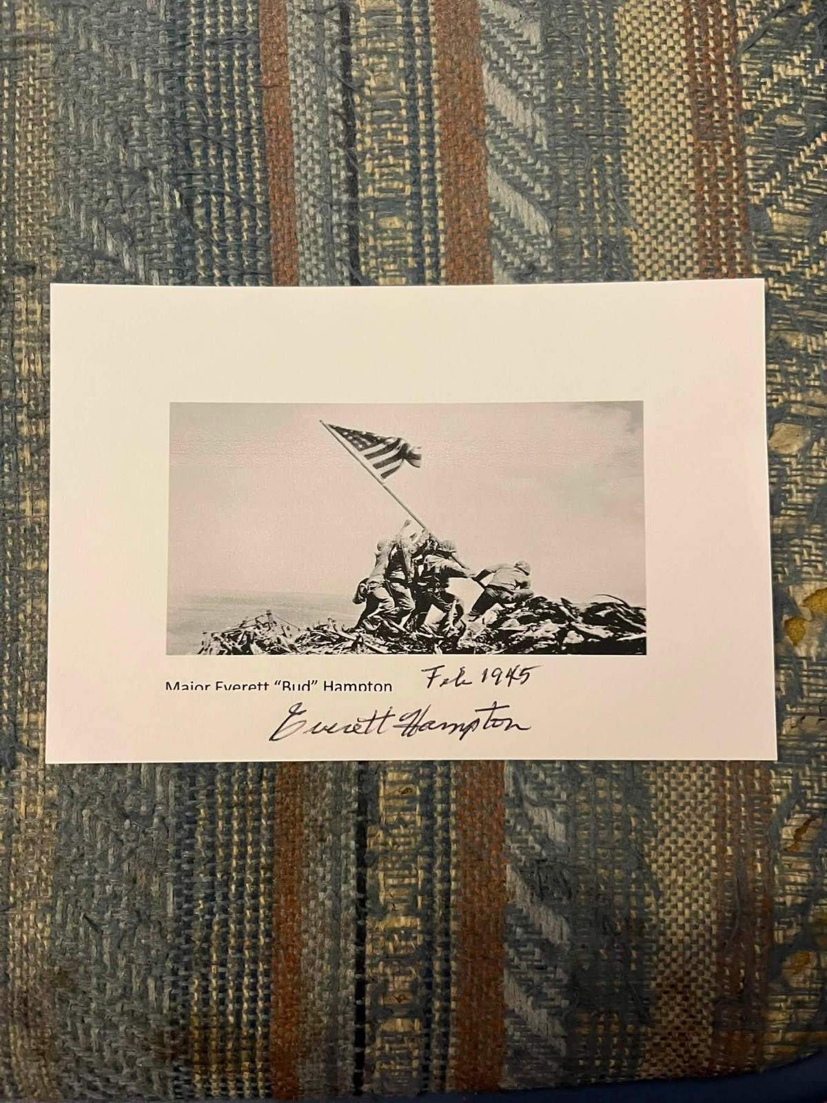 EVERETT BUD HAMPTON WORLD WAR 2 WWII VETERAN SIGNED INDEX CARD AUTOGRAPH #4 EVERETT BUD HAMPTON WORLD WAR 2 WWII VETERAN SIGNED INDEX CARD AUTOGRAPH #4