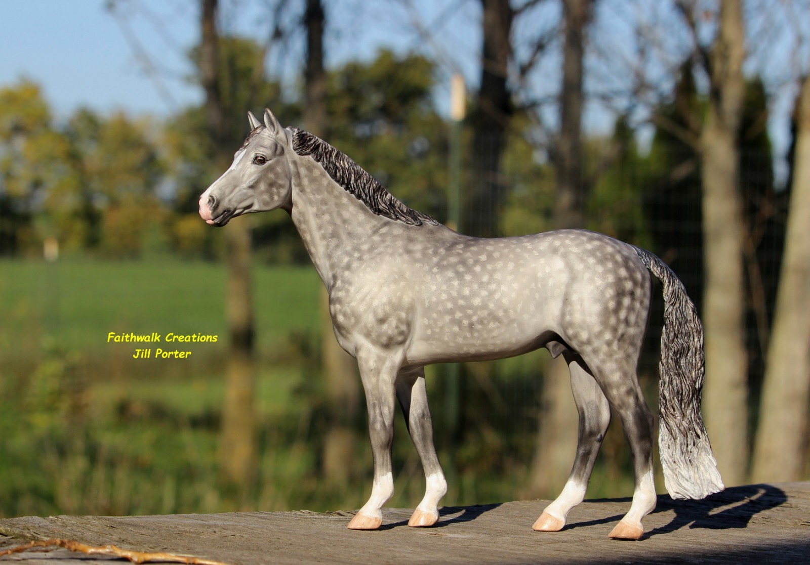 OOAK CM Breyer Traditional Warmblood Icodus Model Custom Dapple Grey Horse OOAK CM Breyer Traditional Warmblood Icodus Model Custom Dapple Grey Horse