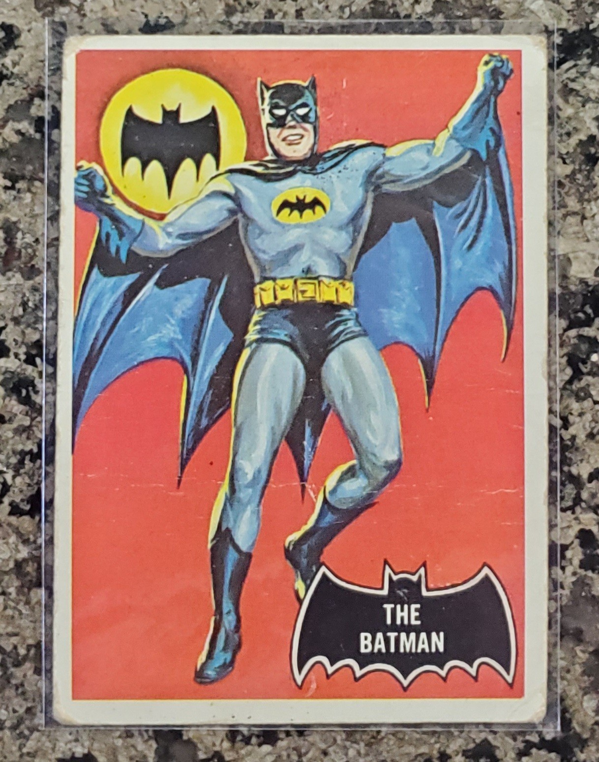 1966 Topps Batman #1 The Batman Black Bat 1966 Topps Batman #1 The Batman Black Bat
